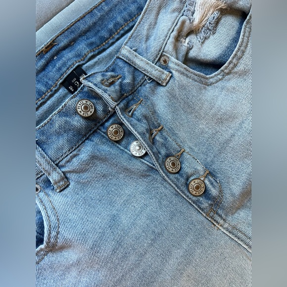 Rewash Distressed Jeans Light Wash Blue Denim 100% cotton - Picture 4 of 9